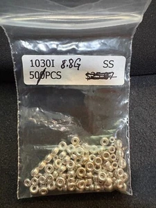 Sterling Silver Round Donut Beads 3-4 Spacers for Jewelry Making 2.8 Grams - Imagen 1 de 1