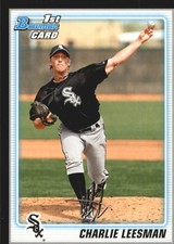 2010 Bowman Prospects Black White Sox Baseball Card #BP54 Charlie Leesman