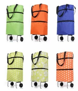 Portable Wheel Shopping Market Bag Trolley Bag Storage Bag [2 In 1 - Foto 3