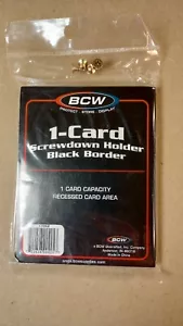 10 BCW Black Border 4-Screw Baseball Trading Card Holders screwdown protectors - Picture 1 of 5