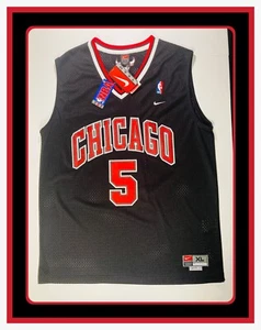 Camiseta deportiva vintage 2001 de los Chicago Bulls Jalen Rose Nike XL swingman de la NBA nueva con etiquetas - Imagen 1 de 22
