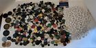 2.55 Pounds Vintage Buttons Plastic Bakelite Rhinestone + Craft Sewing Steampunk