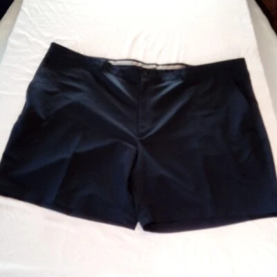 Pantalones Cortos Chinos Cutter & Buck Para Hombre DryTec Bainbridge Frente Plano Azul 56B $95 Foto 1 de 4