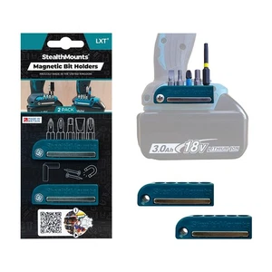 Soporte de almacenamiento de brocas magnéticas azules StealthMounts para Makita Powertools (paquete de 2) - Imagen 1 de 4