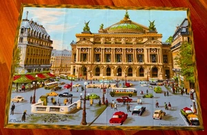 Nuevo de Lote Antiguo Toalla de té francesa / arte de pared SONACOTT L' Opera EXC - Imagen 1 de 6