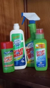 Vintage Set Spray und Waschen Wäsche Fleckenentferner Stick Spray Bleichgel voll - Bild 1 von 14