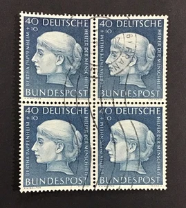 GERMANY 1954 XF USED ScB341  Block of four,  Cv$130.     (W60) - Picture 1 of 2