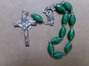 Miraculous Medaille grüne Glasperlen Rosenkranz - Bild 1 von 3