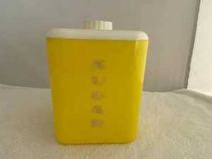 Vintage Lustro Ware SUGAR Canister Sunny Yellow With Lid No. 112 - Picture 1 of 7