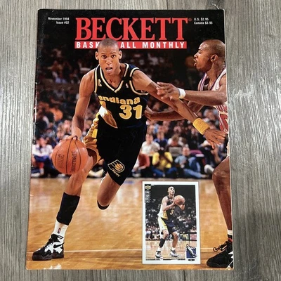 贝克特篮球月刊 1994 年 11 月 Reggie Miller 发行 #52 步行者 — 第 1/4 张图片