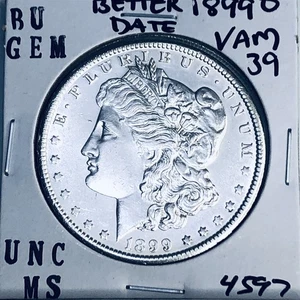 1899 O BU GEM MORGAN SILVER DOLLAR UNC MS+++ U.S. MINT RARE COIN 4597 - Picture 1 of 3