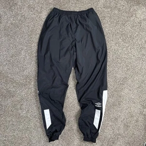 Vintage 90's Y2K Umbro Polyester Black Jogger Sweatpants Men’s Size XL - Picture 1 of 10