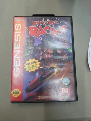 Rock 'n Roll Racing (Sega Genesis, 1994) Cartridge  & Case, no manual TESTED - Image 1 of 4