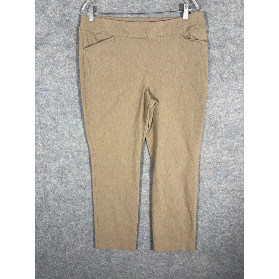 Pantalones de pierna recta elásticos tostados talla 16 Talbots para mujer Foto 1 de 4