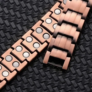 Men Bracelet Magnetic Therapy Arthritis Pain Relief Healing Pure Copper Bangle - Picture 1 of 5