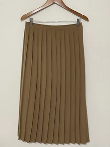 Kaos Long Skirt Made In Italy Tan Brown Ruffled Length 31in Waist 30 W1 - Picture 1 of 20