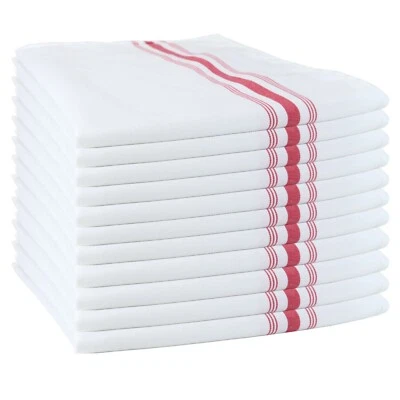 Bistro Napkins (12 Pack) ,18x22, Striped Color Options, Polyester Kitchen Linens - Image 1 of 4