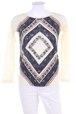 SPRINGFIELD Pullover Strick Muster XS créme Blau-Töne - Bild 1 von 3