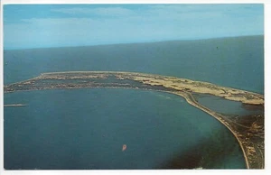 1961 Luftaufnahme Provincetown Cape Cod MA Küste Chrom Postkarte unbesendet - Bild 1 von 10