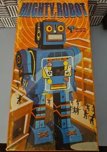 MIGHTY ROBOT WIND UP ACTION VINTAGE TIN TOYS RARE COLLECTABLE MADE IN CHINA - Bild 1 von 5