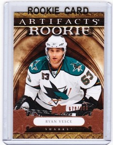 09-10 2009-10 ARTIFACTS RYAN VESCE ROOKIE RC /999 177 SAN JOSE SHARKS