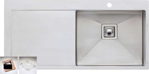 Oliveri Pro Series Single Right Hand Bowl Inset Sink With Drainer PR1122 - Picture 1 of 3