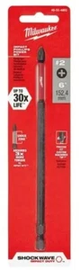 Milwaukee SHOCKWAVE Impact Duty 6 in. Phillips #2 Alloy Steel Screw Driver Bit - Picture 1 of 3