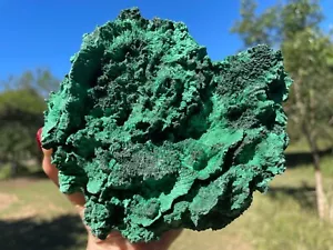 Muestra fibrosa sedosa natural de malaquita del Congo 2,03 lb 5,13" - Imagen 1 de 13