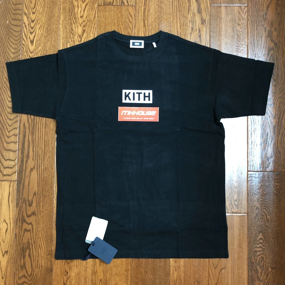 KITH Flock Classic Box Logo SS Tee T-Shirt Black Size XS Men KH3588-100
