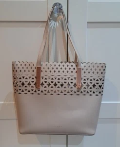 Beautiful Beige Ted Baker Leather Shoulder Tote Bag New With Tags!! Rrp £180!! - Picture 1 of 18