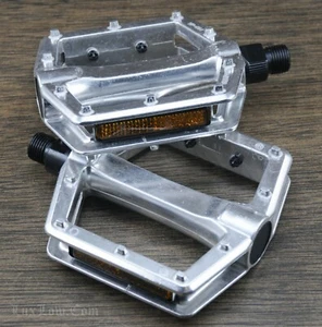 LowPro Platform Bike Pedals 9/16" Fixed Gear Track BMX MTB Cruiser Fixie Bicycle - Picture 1 of 7