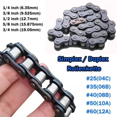 MARKENLOS Simplex/Duplex Rollenkette 04C, 06B, 08B, 10A, 12A Industrie Antriebskette