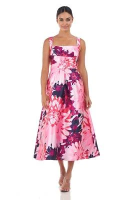 NUEVO VESTIDO FLORAL KAY UNGER MARIE LARGO TÉ TALLA 8 $288 AZALEA MULTI NORDSTROM Foto 1 de 4