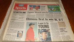Tiger Woods - Masters Major USA Today Sportseite Zeitung Abschnitt 13.08.97 - Bild 1 von 2