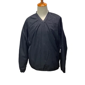Black Sport Tek Long Sleeve 2XL V Neck Pullover Mens Sweater Pockets Side Zip - Picture 1 of 8
