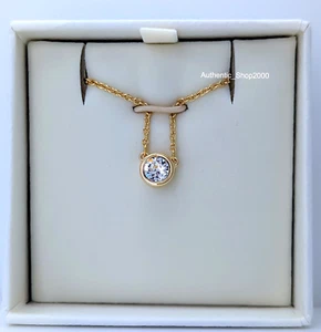 New 100% SWAROVSKI Gold Plated White Crystal Imber Pendant Necklace 5684511 - Picture 1 of 3