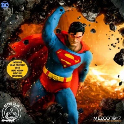 MEZCO SUPERMAN DELUXE STEEL BOX The Man Of Steel DC COMIC Action Figure NEW & ORIGINAL PACKAGING