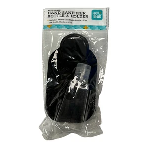 28 pcs Hand Sanitizer Bottle & Holder Refillable 1 oz DIY Crafts Gifts HTV Black - Picture 1 of 4