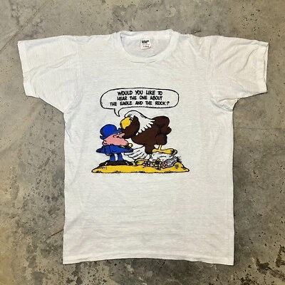 Vintage 70s Collegiate Pacific The Eagle And The Rock T-Shirt Size M John Denver - Image 1 of 4