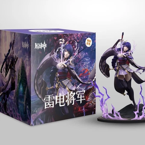Genshin Impact Beelzebul Raiden Shogun PVC Figure GK Statue Collection Gift 28cm Cover
