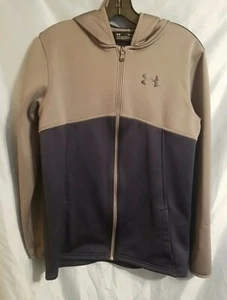 Under Armour Loose Cold Gear Hoodie Zip Up Jacket Blue/Gray Youth Size XL - Picture 1 of 15