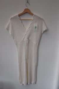 Gestricktes offenes Arbeitskleid mit tiefem V-Ausschnitt Größe UK UK 10 EU 38 R1 - Bild 1 von 4
