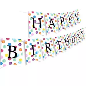 Happy Birthday Banner Birthday Decorations for Women Men Kids Birthday Party ... - Picture 1 of 3