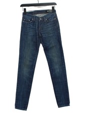 AllSaints Women's Jeans UK 2 Blue 100% Cotton Straight