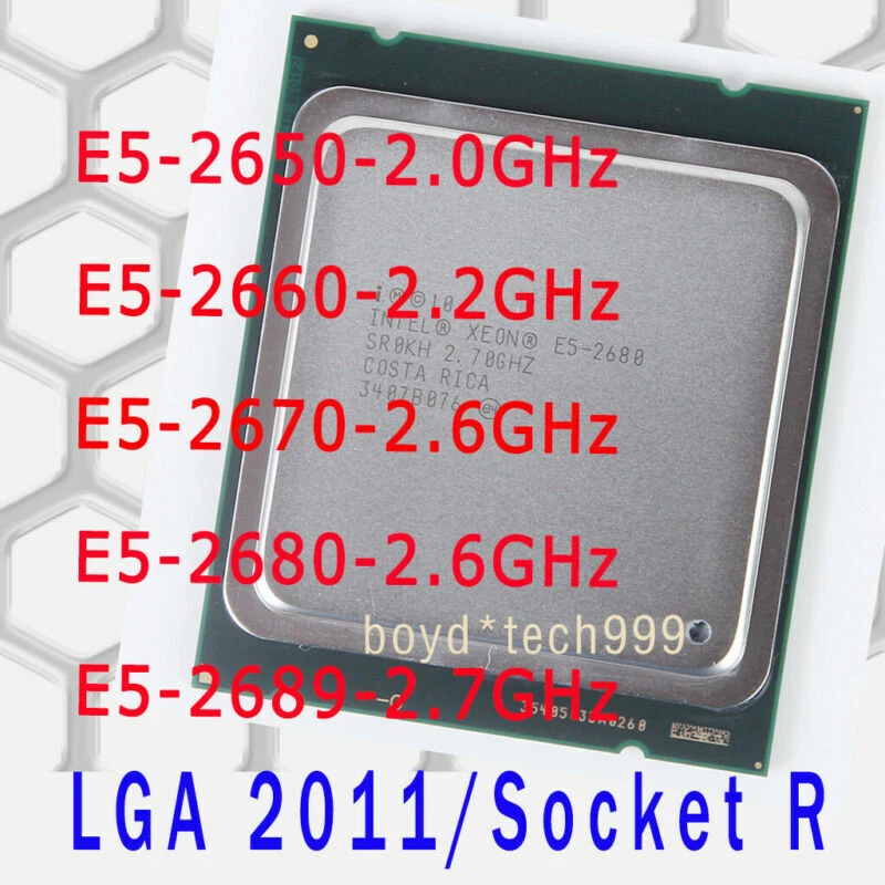 Intel Xeon E5-2650 E5-2660 E5-2670 E5-2689 2680 LGA 2011/Socket R CPU Processor - Image 1 of 1