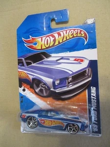 Hot Wheels 1:64 '69 Ford Mustang 5/10 Racing '11 155/244 Blue  - Picture 1 of 1