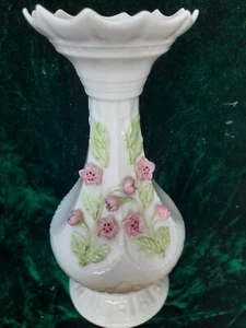 Belleek Cherry Blossom Vase - Picture 1 of 6