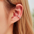 Gold Crystal Gems Helix Cartilage Clip On Ear Cuff Unisex Non Piercing Earrings