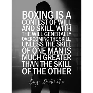 Sport Zitat Manager Cus D’Amato Boxen Wettbewerb des Willens & Geschicklichkeit Leinwandbild Poster - Bild 1 von 6