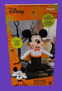 Gemmy Disney Mickey Mouse Airblown Inflatable Vampire 21 ” Halloween New - Picture 1 of 4